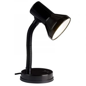 Lampada da scrivania nera in plastica, Loet, con interruttore