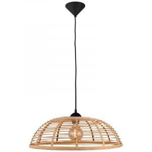 Lampada a sospensione in legno nera, Deacon