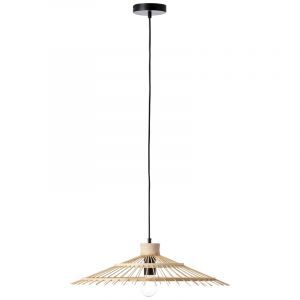 Lampada a sospensione in legno nera, Idris