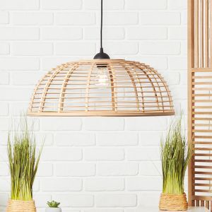 Lampada a sospensione in legno nera, Deacon