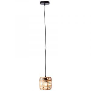 Lampada a sospensione in legno nera, Deacon