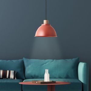 Lampada a sospensione rossa rustica, Thalina
