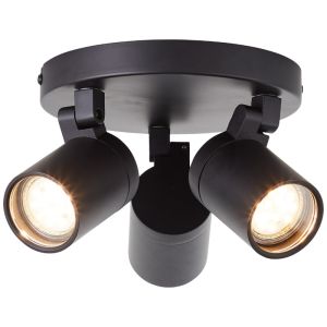 Faretto da soffitto nero moderno, Myrle, IP44