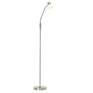 Lampada da terra cromata metallo, Jaydah, con interruttore
