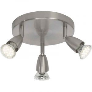 Lampada da soffitto cromata metallo, Keysha, 3W, 3000K LED