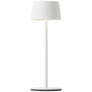 Lampada da tavolo da esterno bianca moderna, Petter, 2W, 3000K LED, IP44, dimmer in 3 fasi