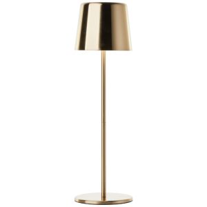 Lampada da tavolo da esterno ricaricabile in ottone moderna, Skander, 4W, bianco regolabile tra caldo e freddo LED, IP44, controllo touch