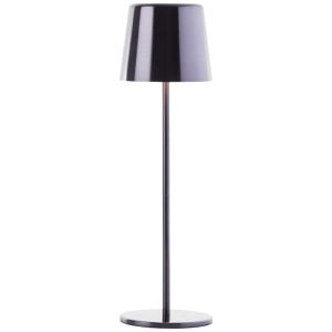 Lampada da tavolo da esterno ricaricabile nera moderna, Skander, 4W, bianco regolabile tra caldo e freddo LED, IP44, controllo touch