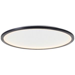 Plafoniera a pannello LED nera moderna, Yamal, 36W, bianco regolabile tra caldo e freddo LED, con telecomando