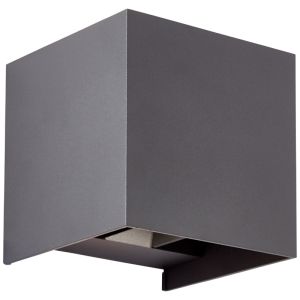 Lampada da parete up down grigia moderna, Romar, 6,5W, 3000K LED, IP44