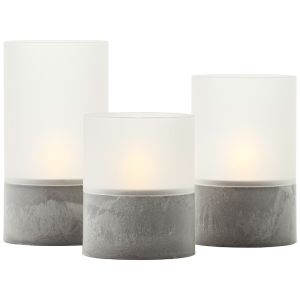 Set di candele da esterno, Volkan, grigio