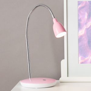 Lampada da scrivania rosa in plastica, Kit, 3W, 3000K LED, con interruttore