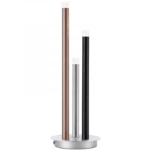 Lampada da tavolo argenta moderna, Olivia, 3,5W, 3000K LED, con interruttore