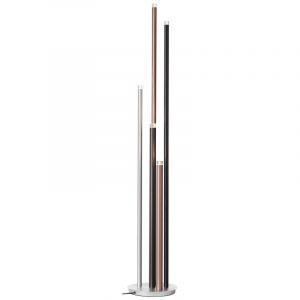 Lampada da terra argenta moderna, Olivia, 4W, 3000K LED, con interruttore