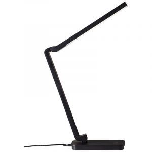 Lampada da scrivania nera moderna, Hannah, 5W, 5000K LED, controllo touch