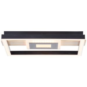 Lampada da soffitto nera design, Zakiya, 24W, 3000K LED