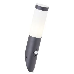 Applique da esterno con sensore di movimento nera metallo, Meis, IP44