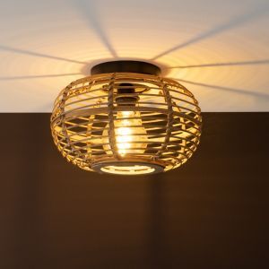 Lampada da soffitto in rattan marrone, Sevim