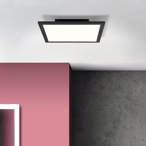 Plafoniera a pannello LED nera moderna, Bojan, 18W, 4000K LED