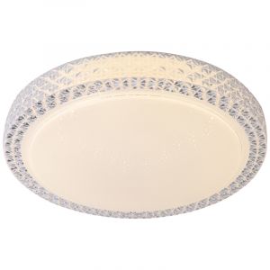 Plafoniera bianca design, Baki, 60W, colore regolabile LED, con telecomando