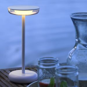 Lampada da tavolo ricaricabile nera in plastica, Jorja, 2W, 3000K LED, IP44, controllo touch