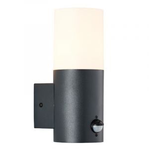 Applique da esterno con sensore di movimento antracite moderna, Quenten, IP44