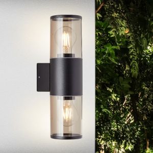 Lampada da esterno nera moderna, Sherwin, IP44