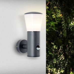 Applique da esterno con sensore di movimento antracite moderna, Rawi, IP44