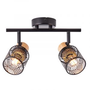Faretto da soffitto in legno nero, Sherona