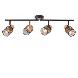 Faretto da soffitto in legno nero, Sherona