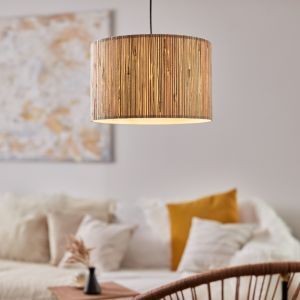 Lampada a sospensione beige rustica, Wenda