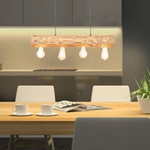 Lampada a sospensione in legno marrone, Sibren