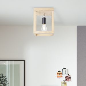 Lampada da soffitto in legno nera, Esraa