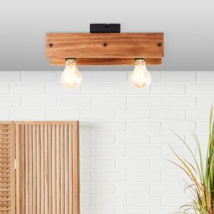 Lampada da soffitto in legno marrone, Rasha