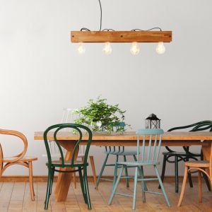 Lampada a sospensione in legno marrone, Rasha