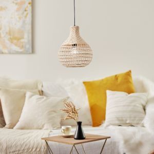 Lampada a sospensione in rattan marrone, Sian