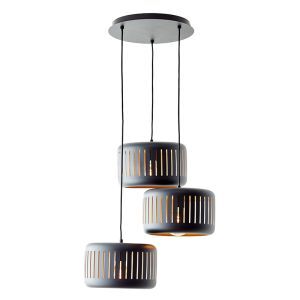 Lampade a sospensione per tavolo da pranzo nera industriale, Veronika