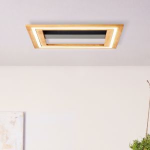 Plafoniera in legno marrone, Enise, 24W, 3000K LED