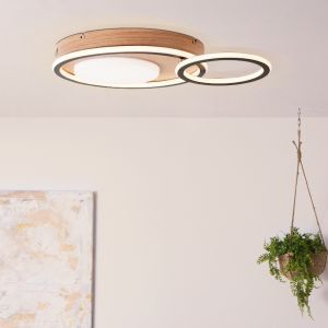 Plafoniera nera moderna, Georgios, 48W, 3000K LED