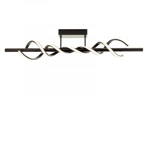 Lampada da soffitto nera moderna, Quang, 20W, 3000K LED