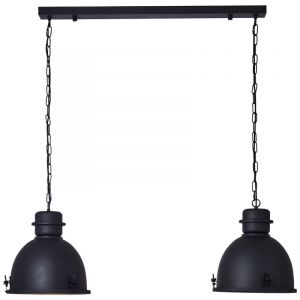 Lampada a sospensione nera industriale, Senna
