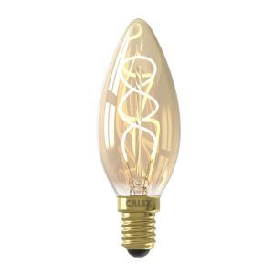Calex lampadina a candela LED E14 regolabile ambra, 2,5W, 2100K