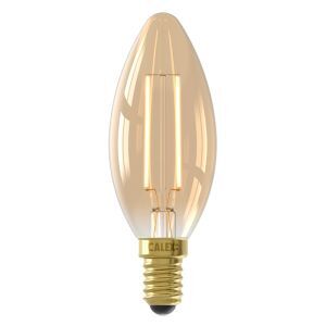 Calex lampadina a candela LED E14 regolabile ambra, 3,5W, 2100K