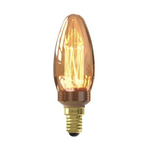 Calex lampadina a candela LED E14 regolabile ambra, 2,3W, 1800K