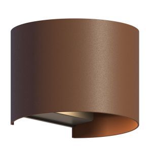 Lampada da parete up down color ruggine in alluminio, Dion, 7W, 3000K LED, IP54