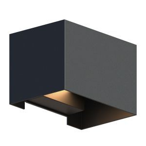 Lampada da parete up down nera in alluminio, Dion, 7W, 3000K LED, IP54