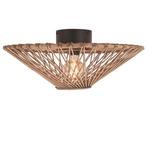 Plafoniera in rattan marrone, Akif