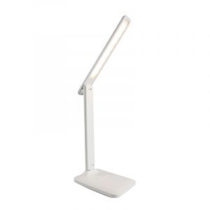 Lampada da scrivania bianca in plastica, Danila, 5W, colore regolabile LED, controllo touch