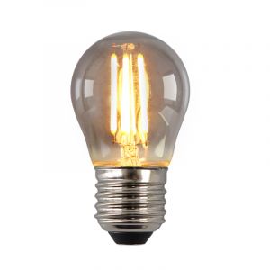 Lampadina LED Olucia E27 dimmerabile, P45, 3w, Vetro fumé, 2200k
