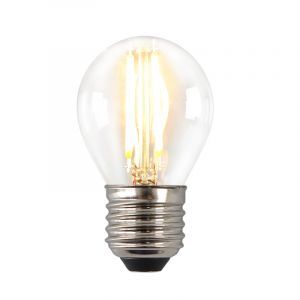 Lampadina LED Olucia E27 dimmerabile, P45, 3w, Vetro trasparente, 2700k